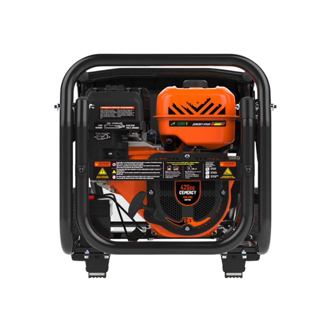 Generador Eléctrico a Gasolina Genergy Astún 7000W portátil, ideal para suministro eléctrico de emergencia o apagones en el hogar , uso profesional en obras y alimentación de herramientas de alta potencia.