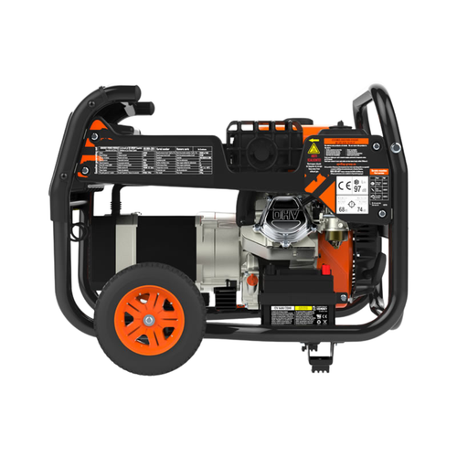 Generador Eléctrico a Gasolina Genergy Astún 7000W portátil, ideal para suministro eléctrico de emergencia o apagones en el hogar , uso profesional en obras y alimentación de herramientas de alta potencia.