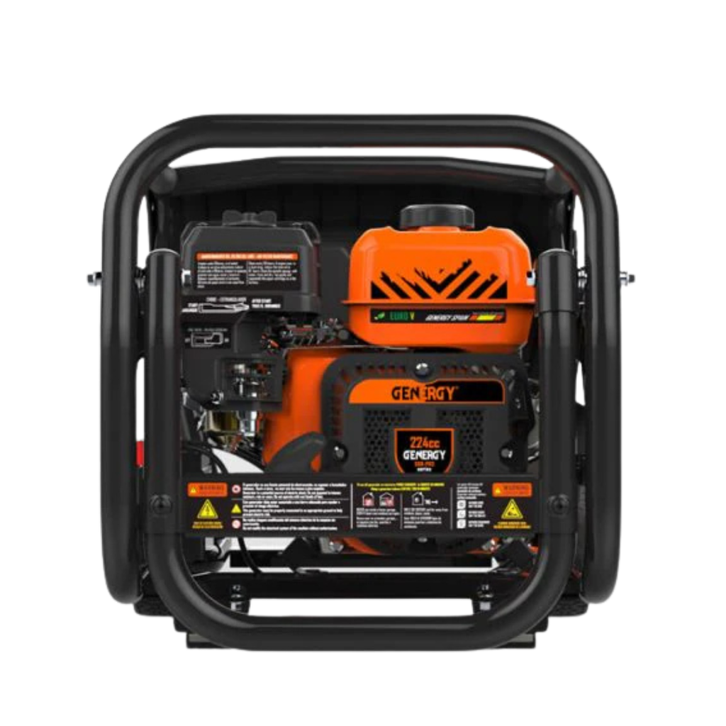 Generador Eléctrico a Gasolina Genergy Jaca 3300W portátil con arranque eléctrico y manual, ideal para el suministro eléctrico seguro de electrodomésticos en el hogar en caso de emergencia o apagones, herramientas en pequeños talleres o caravanas, y dotado de regulación inteligente SVR para un óptimo rendimiento.