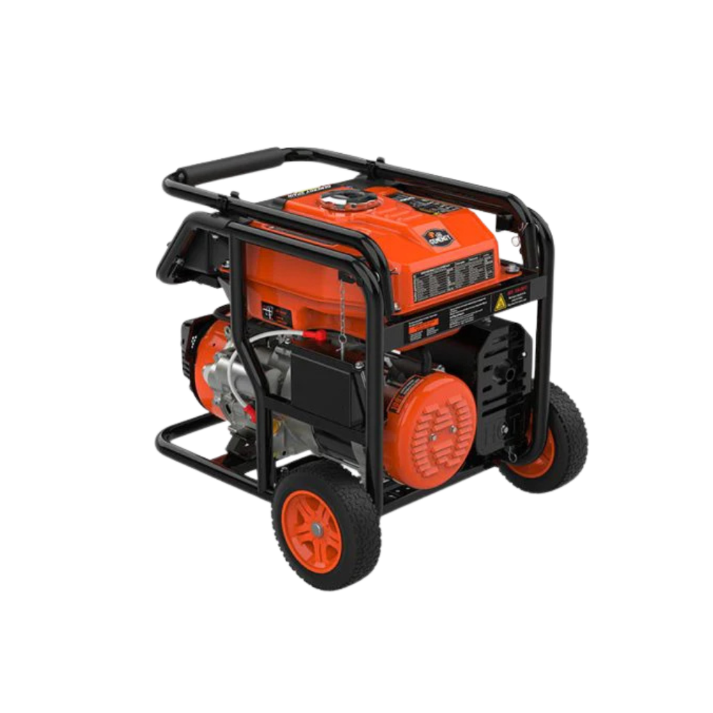 Generador Eléctrico a Gasolina Genergy Moncayo Sol 4500W portátil, diseñado especialmente para apoyo en instalaciones solares fotovoltaicas y suministro automático de energía de emergencia en apagones en viviendas o fincas aisladas.