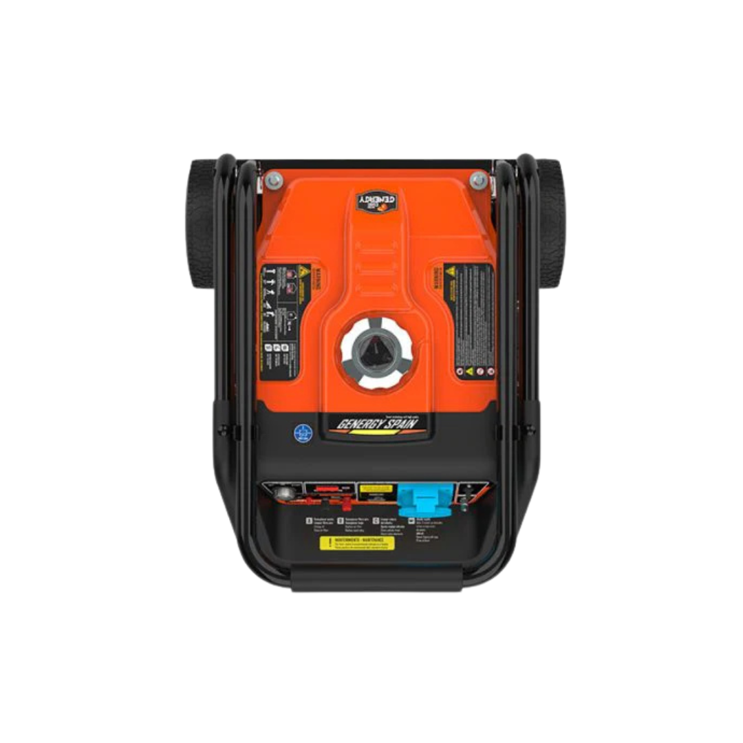 Generador Eléctrico a Gasolina Genergy Moncayo Sol 4500W portátil, diseñado especialmente para apoyo en instalaciones solares fotovoltaicas y suministro automático de energía de emergencia en apagones en viviendas o fincas aisladas.