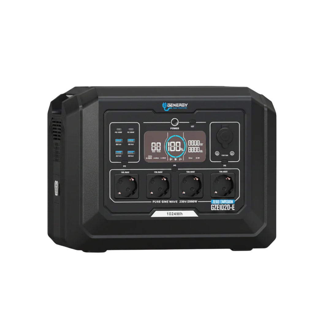 GENERADOR SOLAR PORTÁTIL GENERGY GZE 1020 E. Ideal para emergencias o apagones en casa o en actividades al aire libre.