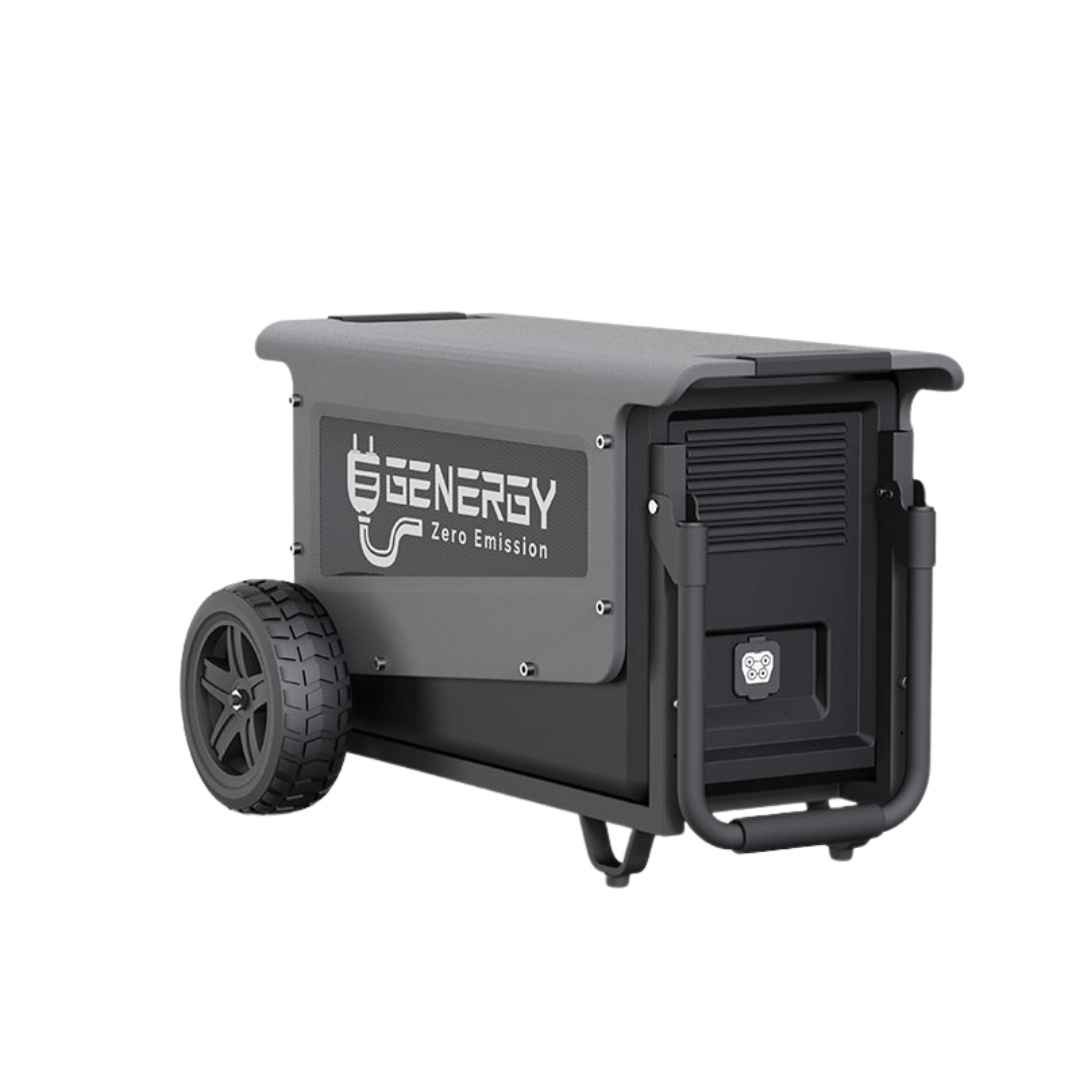 Generador Solar Portátil Profesional Genergy GZE5050PRO-S de 5000W para suministro eléctrico en obras, construcción y trabajos con herramientas de alta potencia. También para una total cobertura de toda la casa en caso de emergencias o apagones.