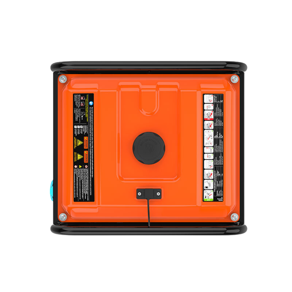 Vista Superior:
Depósito del generador de apoyo fotovoltaico Genergy Creta Sol 7500W, optimizado para emergencias y cortes de energía.