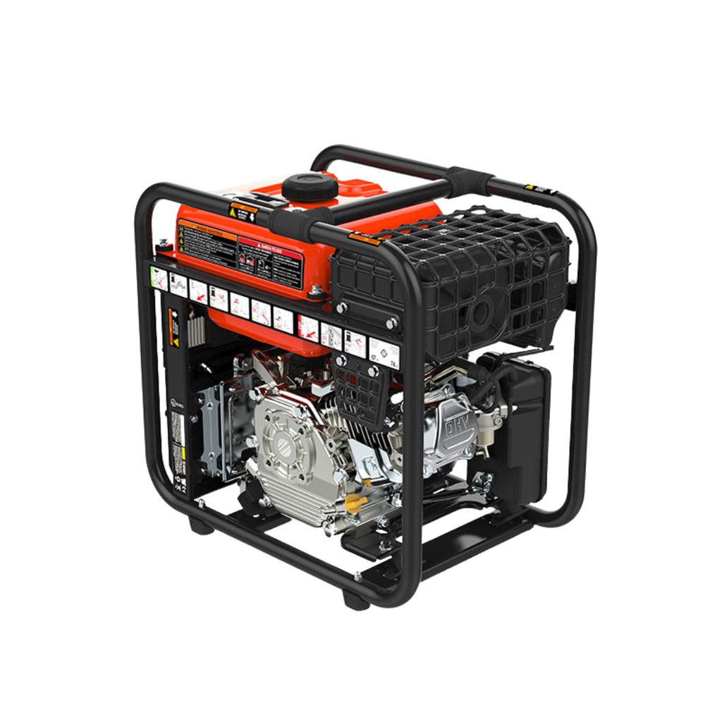 Vista Trasera 2:
Chasis tubular resistente del generador inverter Genergy Rodas 3800W, diseñado para alta fiabilidad en talleres y fincas rurales.