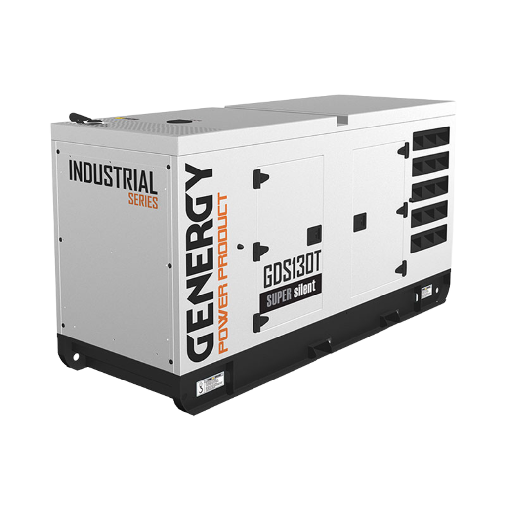 Vista Trasera:
Carrozado con recubrimiento anticorrosión del generador trifásico Genergy GDS130T para máxima protección bajo climas adversos.