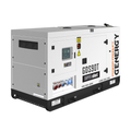 Vista Frontal:
Grupo electrógeno industrial Genergy GDS90T 94kVA insonorizado, excelente para suministro seguro en eventos, fábricas y obras